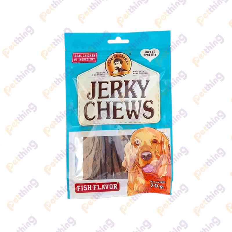 1.1ماهی تشویقی مدادی مرغ و ماهی جرکی Jerky chews - تصویر 1