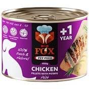 کنسرو پته فیله مرغ و سیب زمینی 500 گرم سگ فاکس FOX