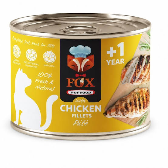 کنسرو پته فیله مرغ 500 گرم گربه فاکس FOX