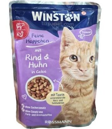 سوپ گربه گوشت گاو و مرغ وینستون WINSTON