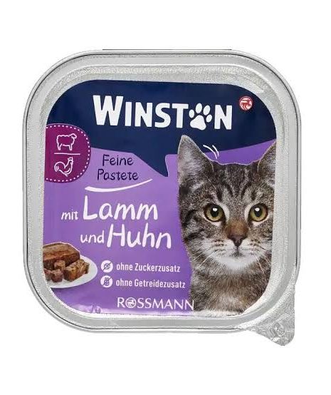 غذای مرطوب ووم گربه گوشت گوسفند و خروس وینستون WINSTON